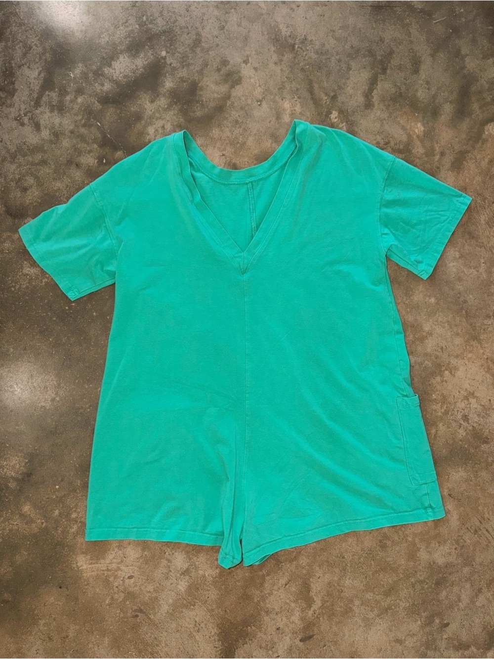 Kelly Green Reversible Romper Pocketed Lounge Casual Stretch S Game Day Tailgate - Picture 2 of 9
